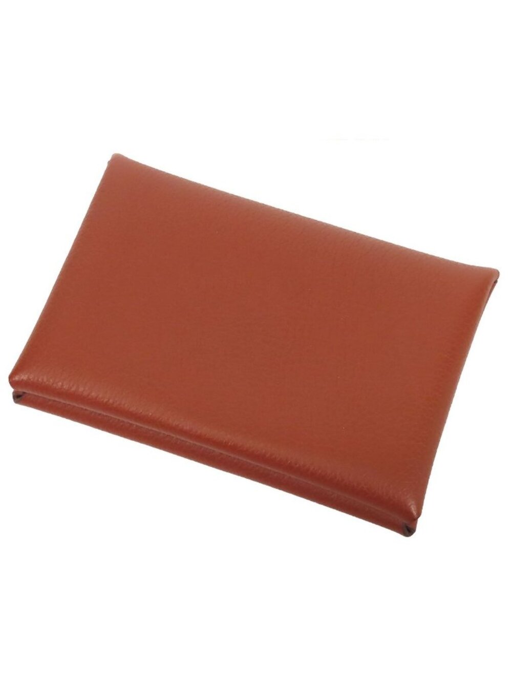 Hermes Calvi Brick Silver Evercolor Card Case Coin Purse